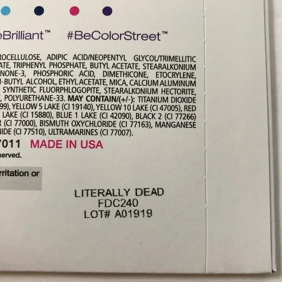 ❌SOLD❌Color Street Literally Dead Nail Strips Glow in Dark Retired Rare HTF - Picture 4 of 4